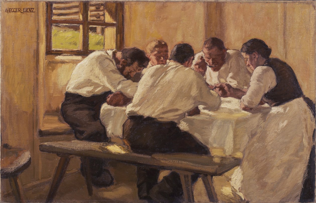 Lunch The Soup, Version II by Albin Egger Lienz