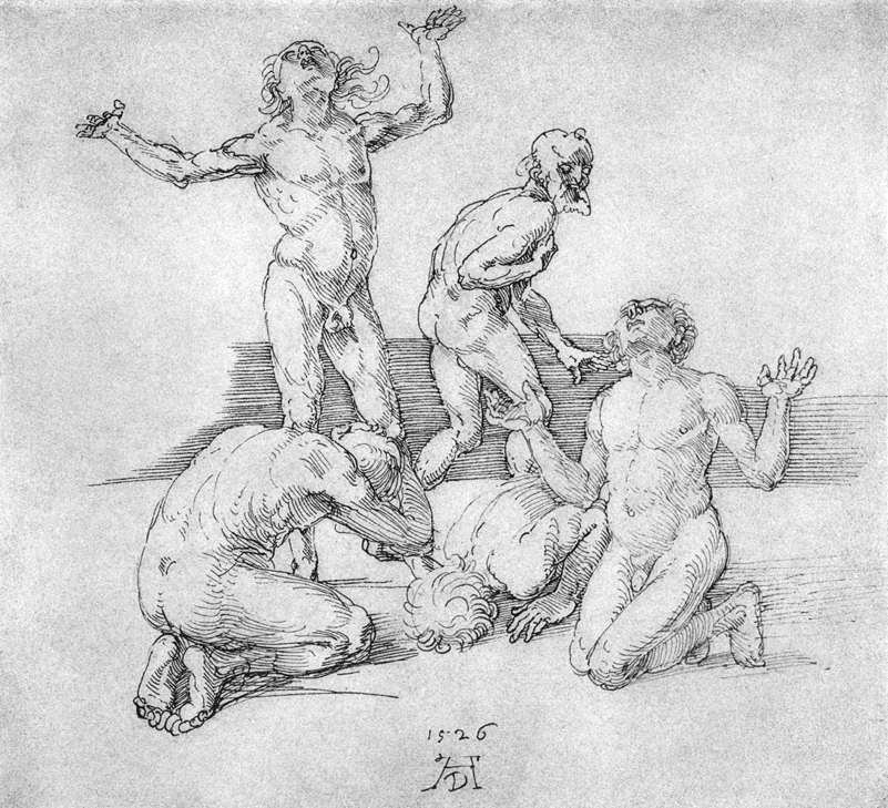 Five Male Nudes by Albrecht Dürer