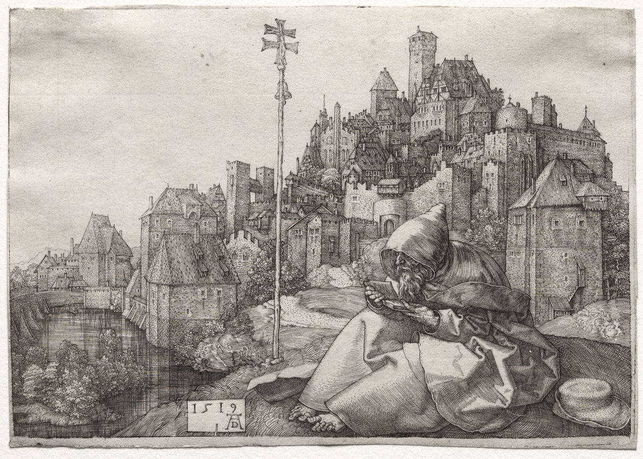 St. Anthony Reading by Albrecht Dürer