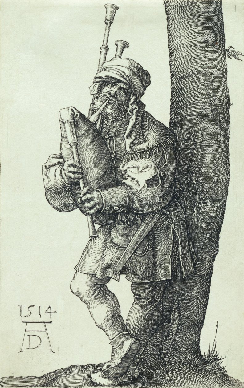 The Bagpiper, 1514 by Albrecht Dürer