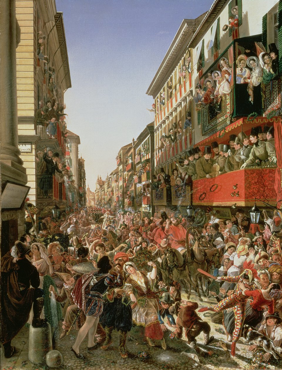 Carnival in Rome, 1839 by Aleksandr Petrovich Myasoedov