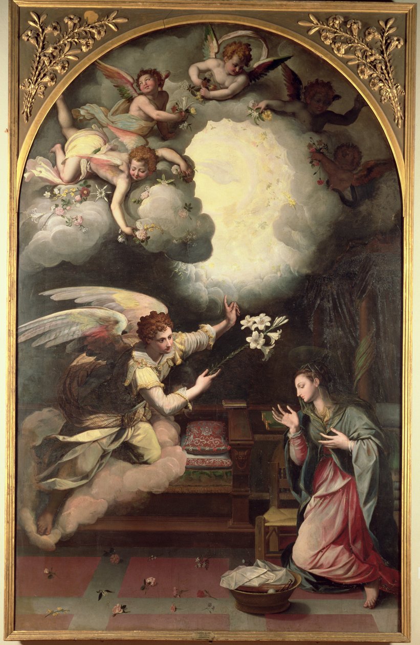 The Annunciation, 1579 by Alessandro Allori