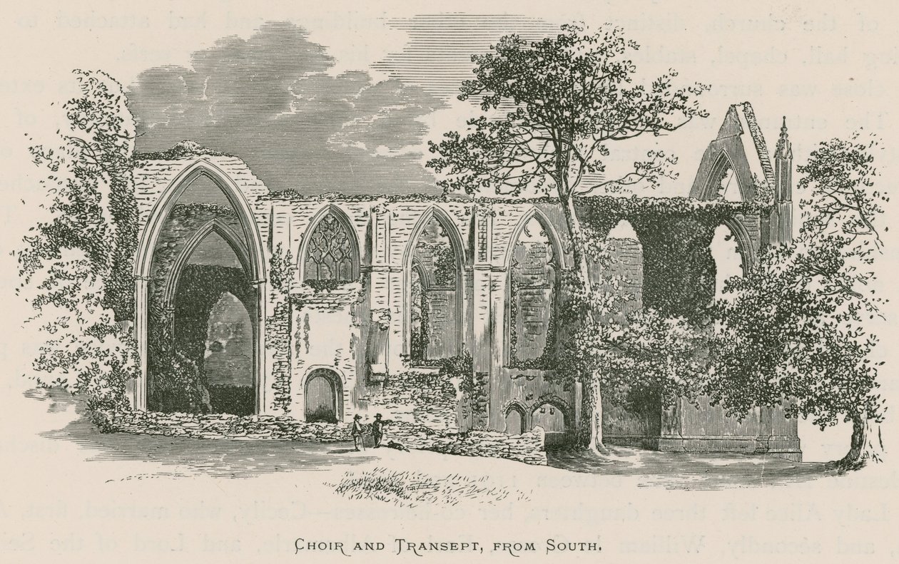 Bolton Priory, Choir and Transept, from South by Alexander Francis Lydon