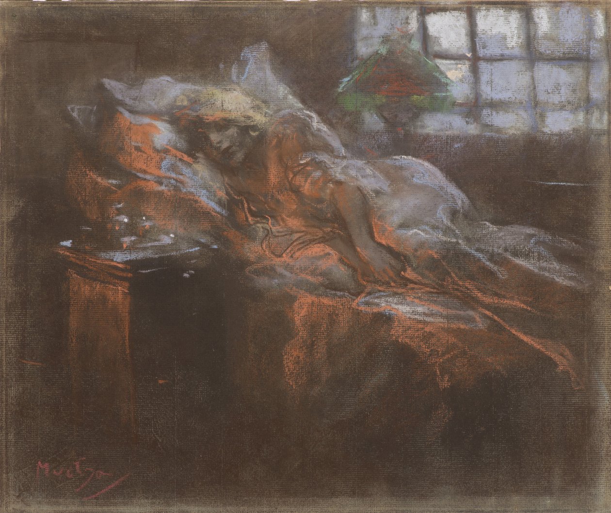 Dreaming by Alfons Marie Mucha