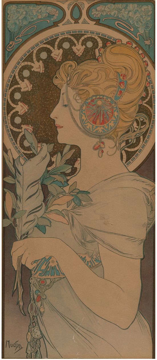 Feather by Alfons Marie Mucha