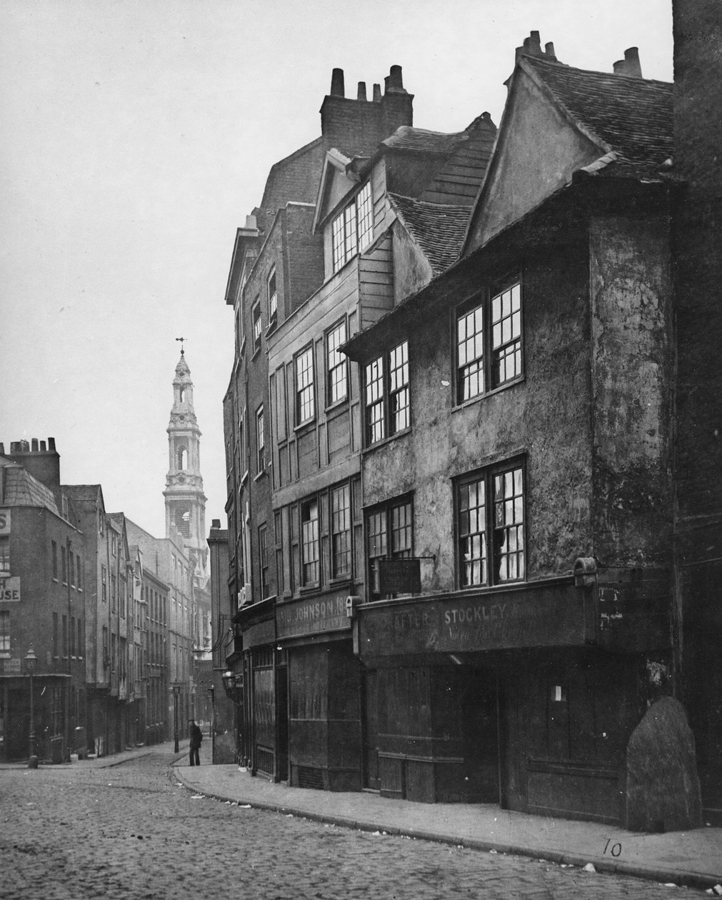 Drury Lane, looking south and showing the steeple of St. Mary-le-Strand by Alfred and John Bool