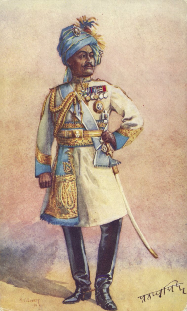 Major-General Maharaja Sir Pratap Singh Bahadur, Indian Soldier by Alfred Crowdy Lovett