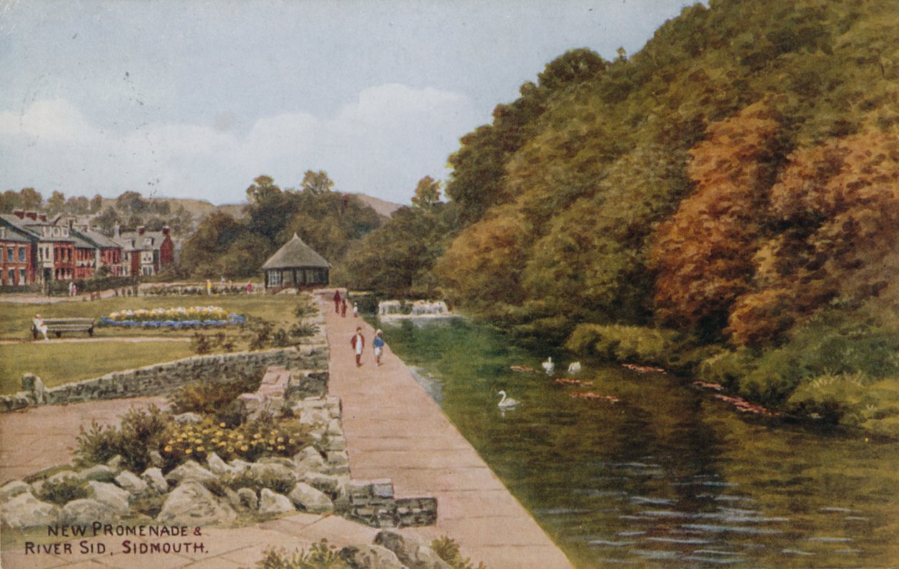 New Promenade and River Sid, Sidmouth by Alfred Robert Quinton