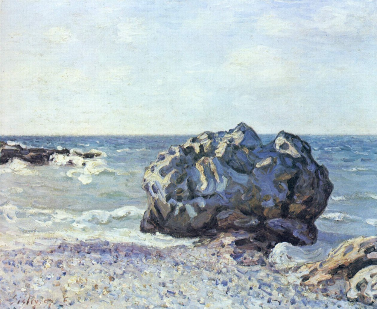 Bay of Langland with Rocks by Alfred Sisley