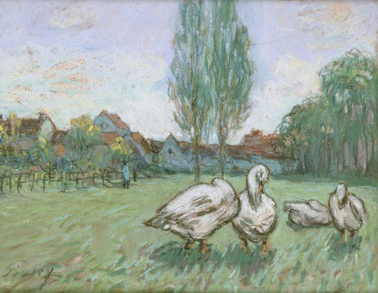 Geese by Alfred Sisley