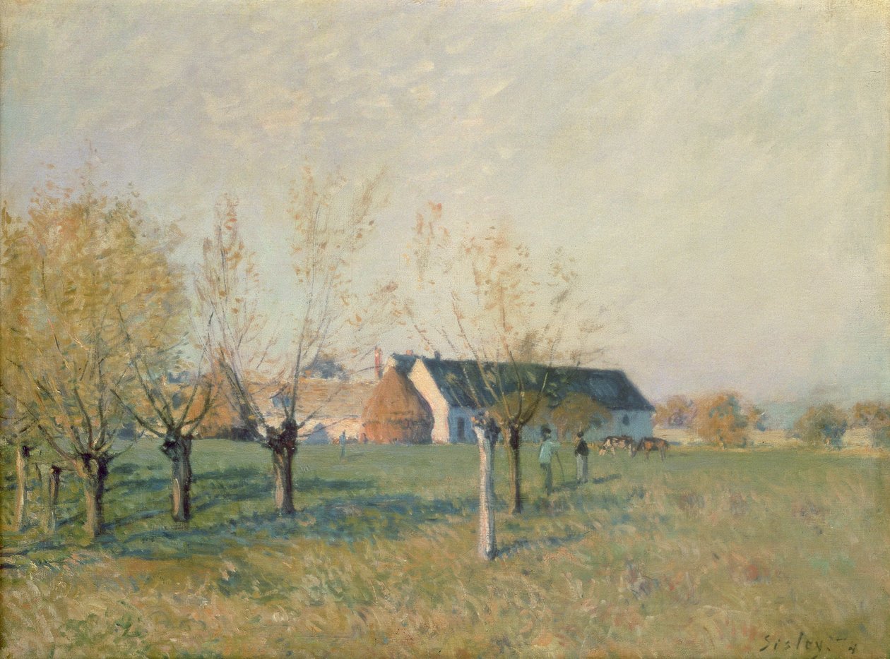 The Farm, 1874 by Alfred Sisley