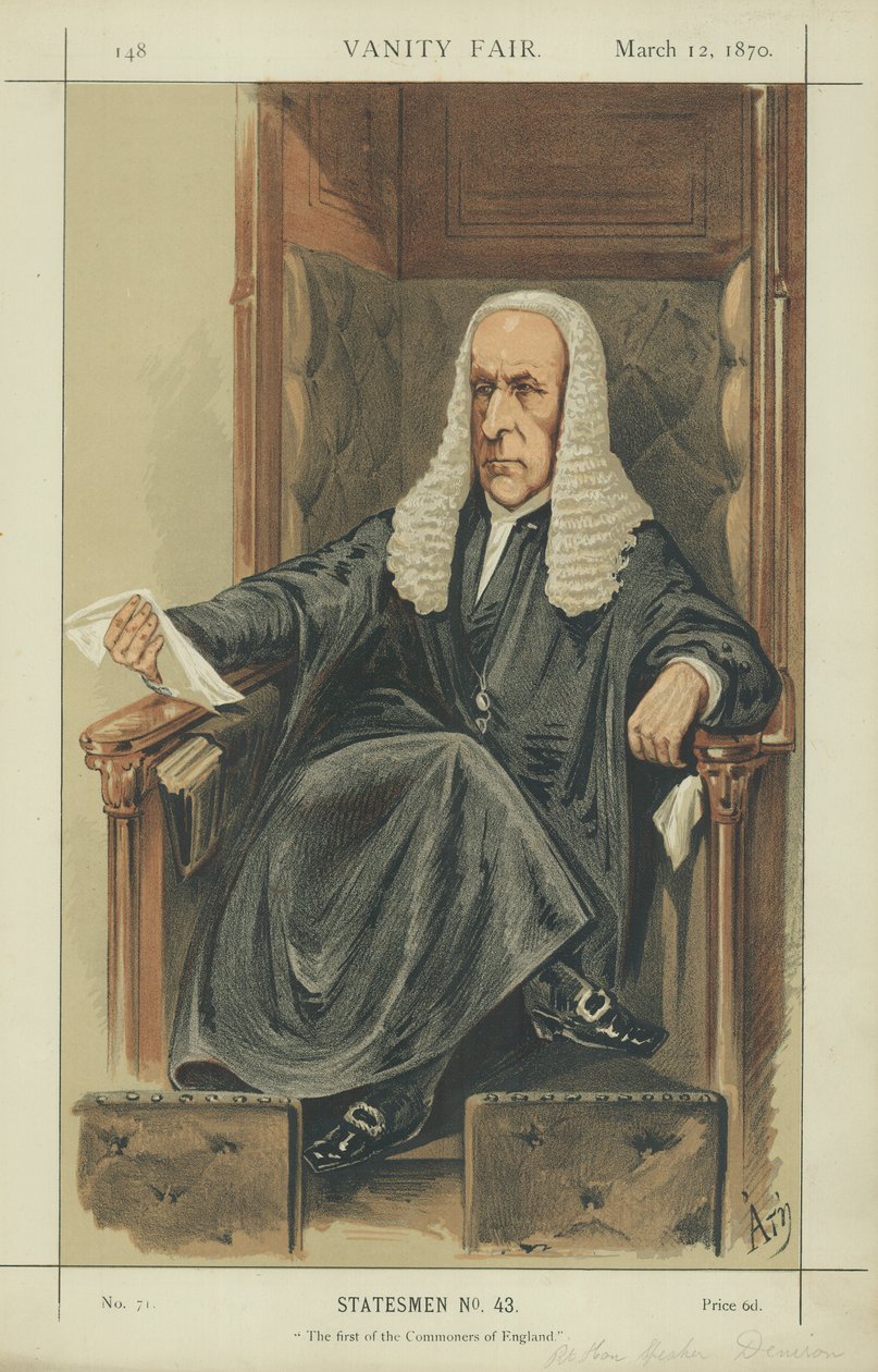 The Speaker (Mr Speaker Denison) by Alfred Thompson