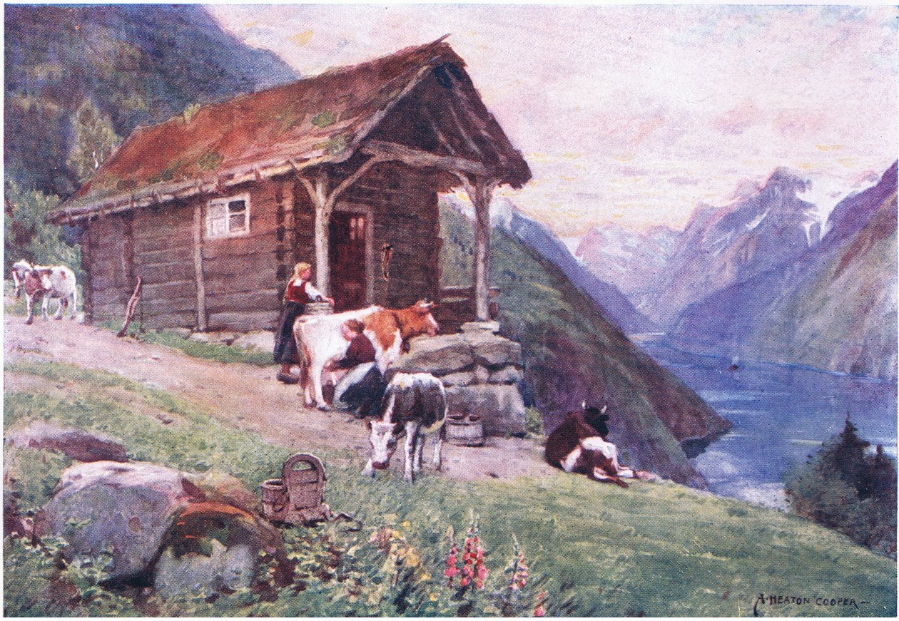 A Saeter by Alfred Heaton Cooper