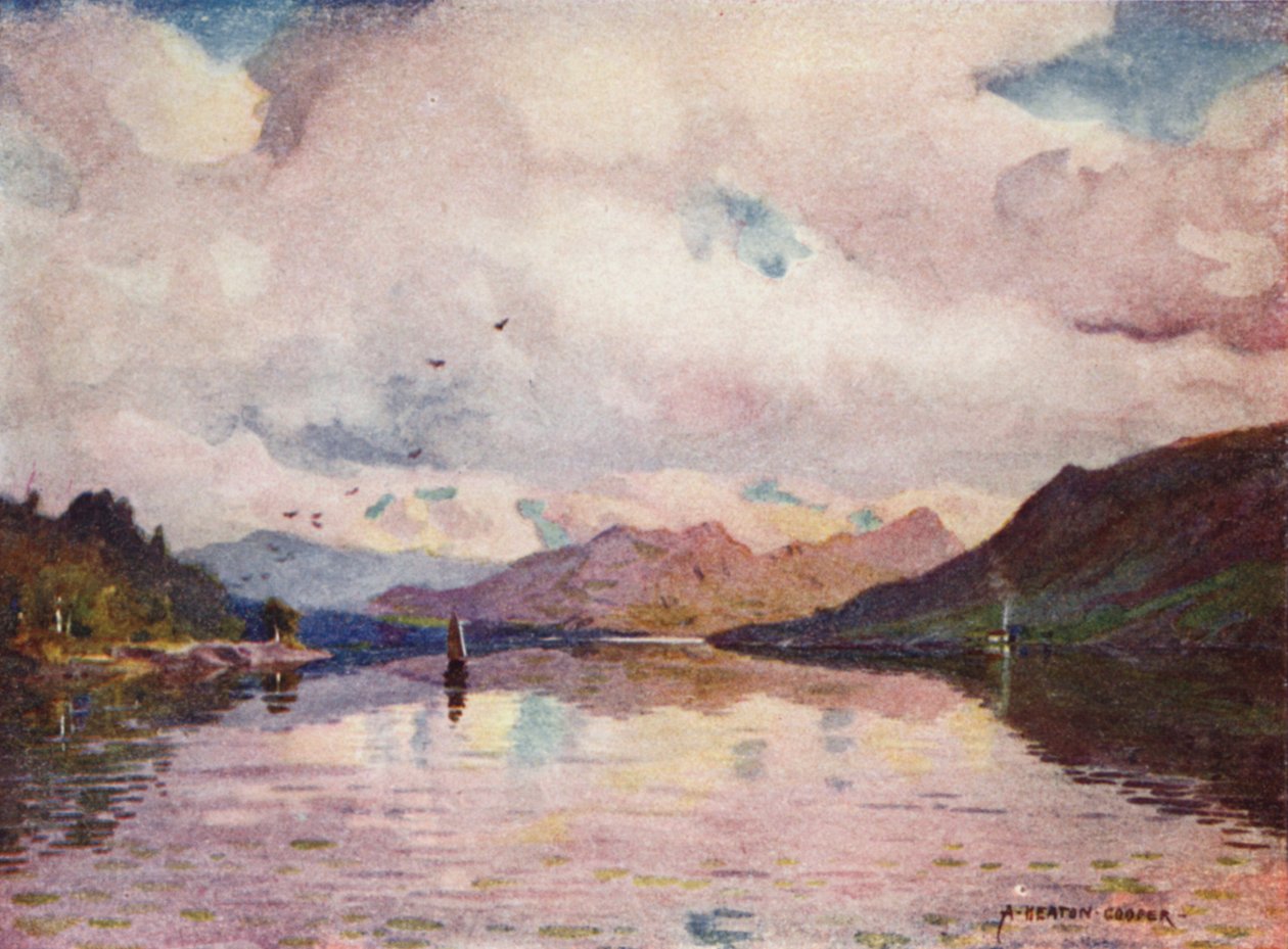 Reflections, Kylemore Lough by Alfred Heaton Cooper