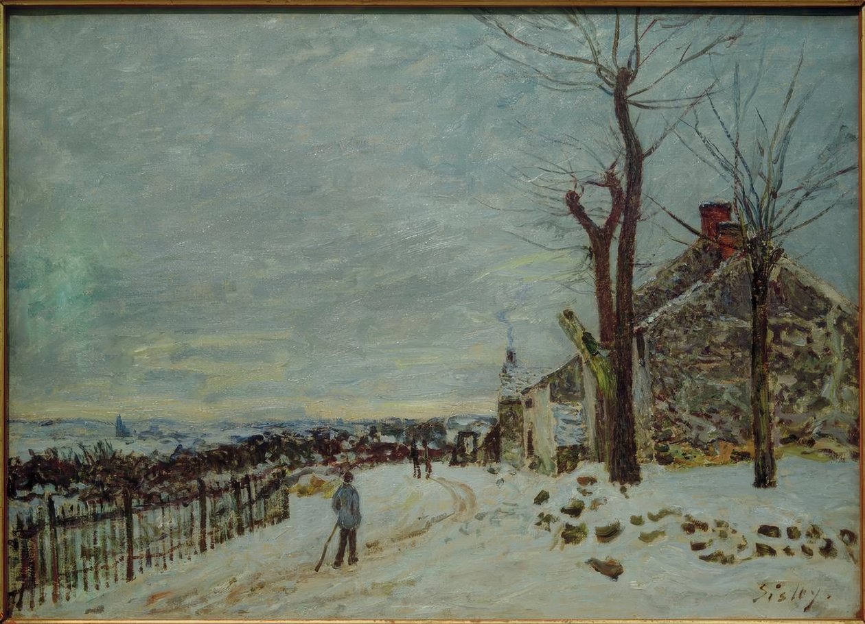 Snowy Weather in Veneux-Nadon by Alfred Sisley