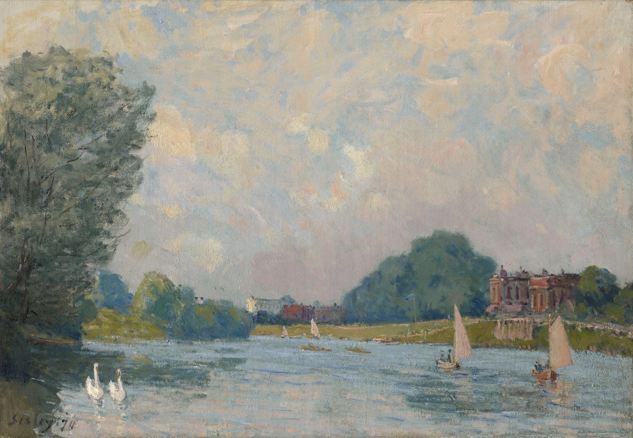 The Thames at Hampton Court by Alfred Sisley