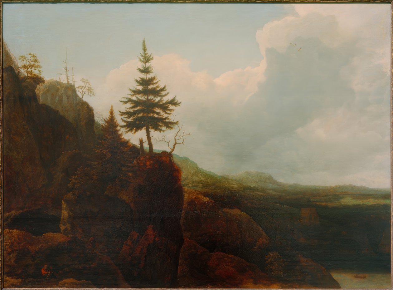 Mountain Landscape with Fir by Allart van Everdingen