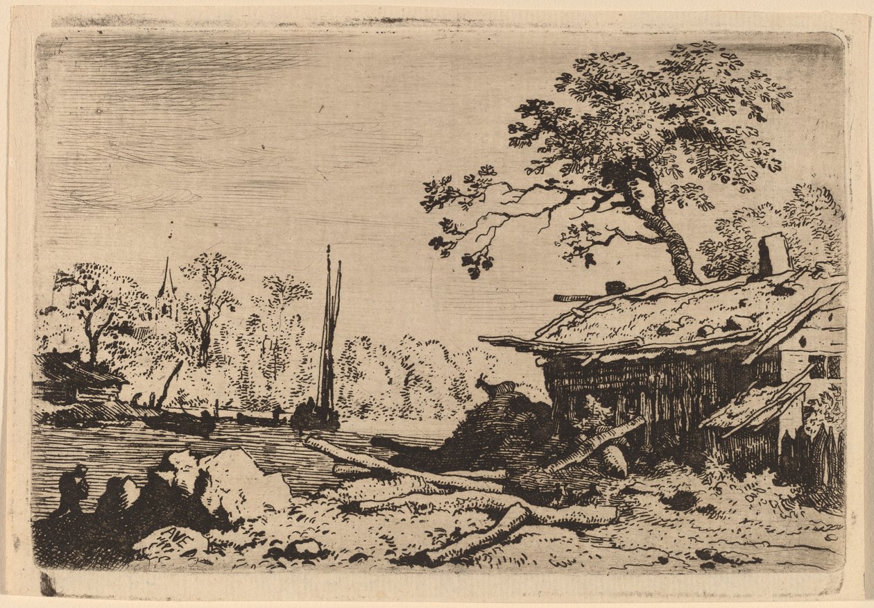 Ruinous Hut by Allart van Everdingen