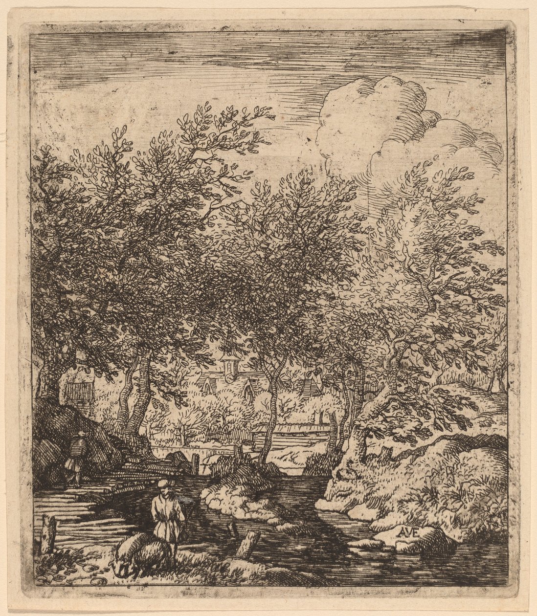 Swineherd by Allart van Everdingen