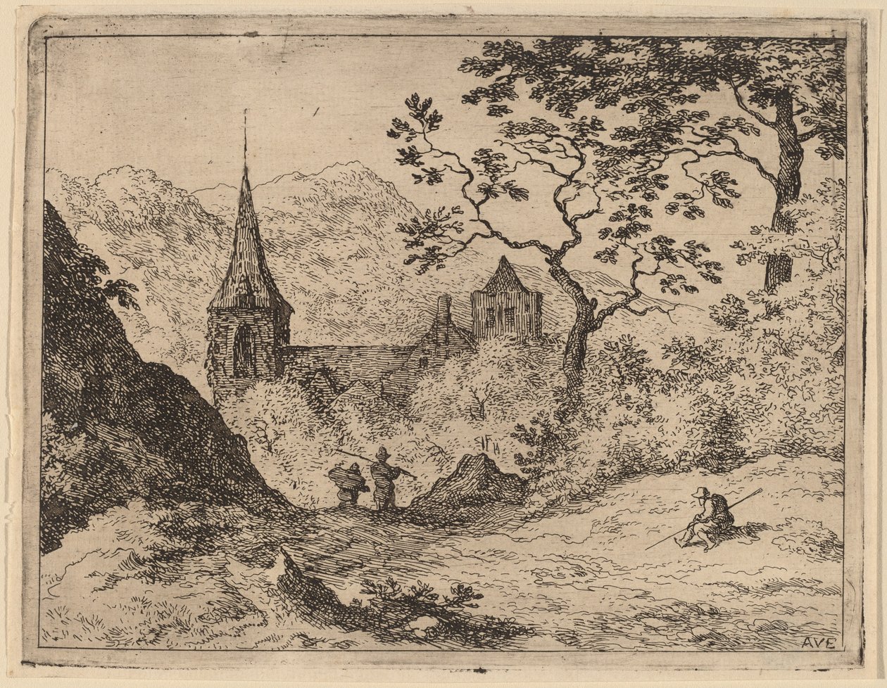 The Steeple by Allart van Everdingen