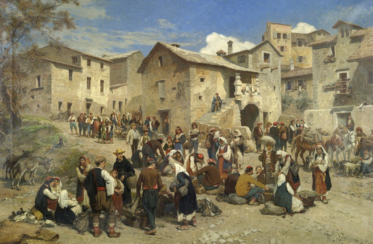 Market in Sarajevo by Alois Schonn