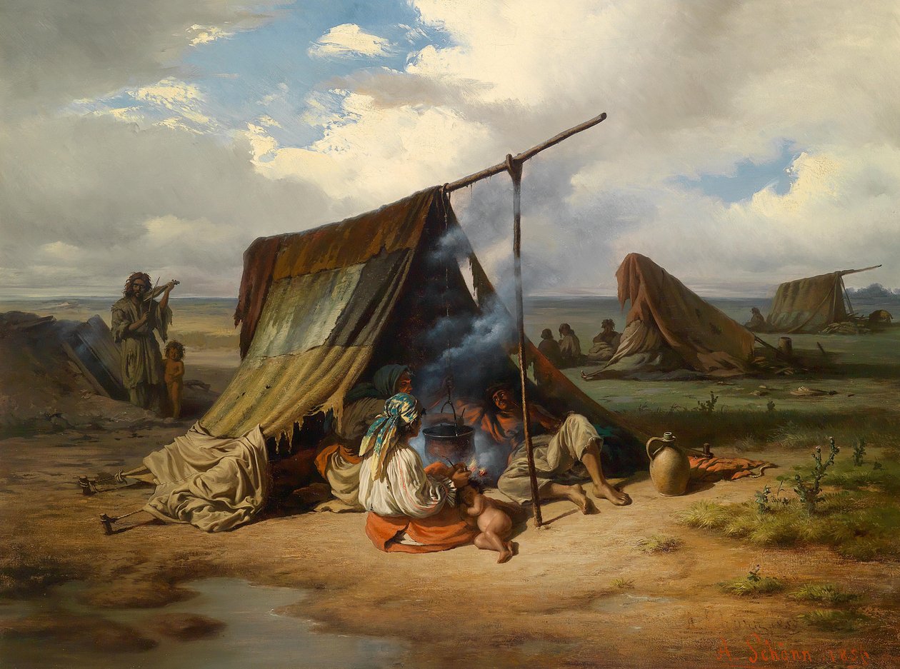 Camping Gypsies by Alois Schonn