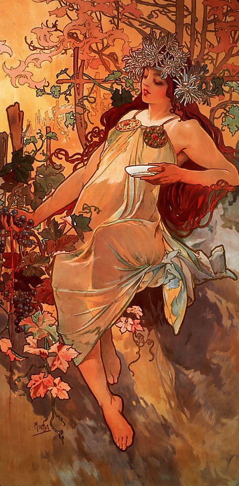 Autumn by Alphonse Mucha