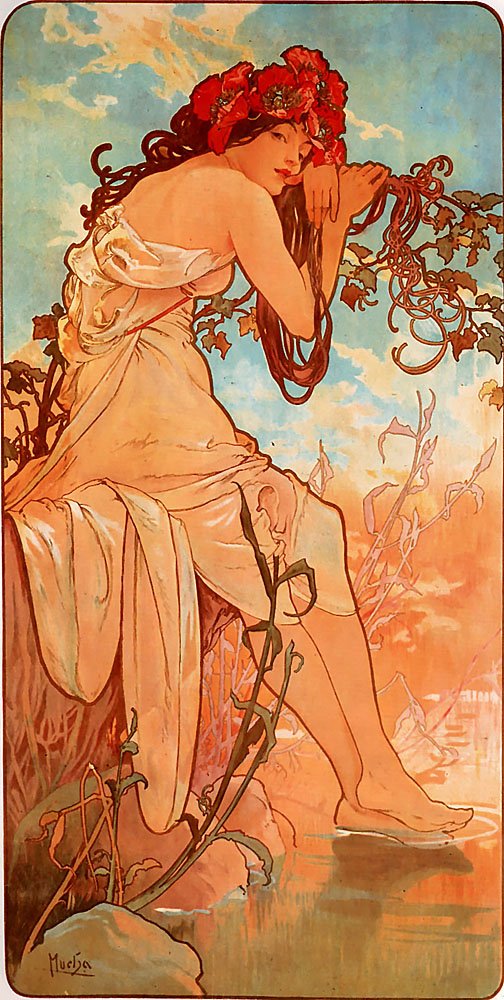 Summer by Alphonse Mucha