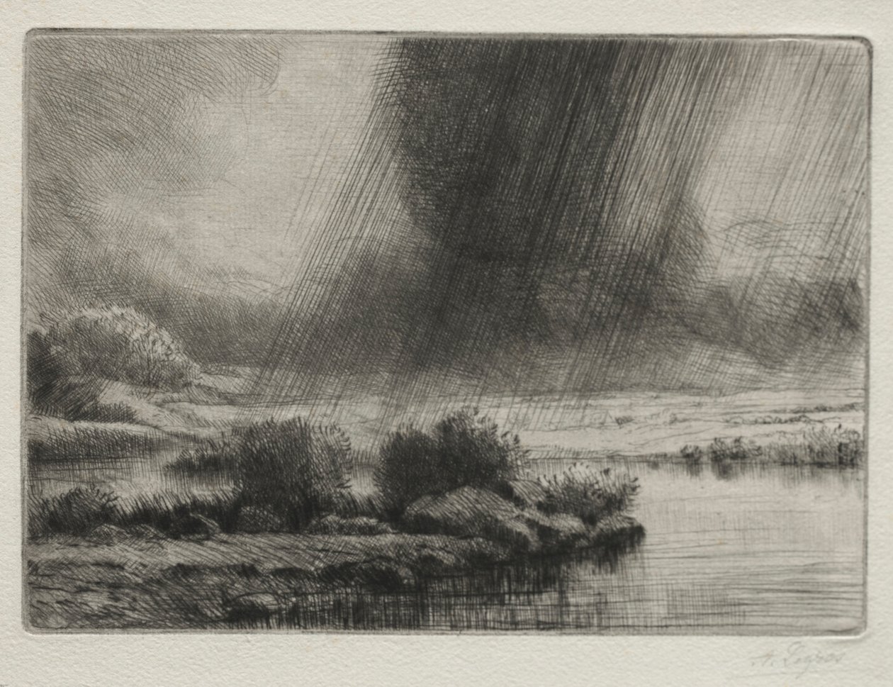 A Storm by Alphonse Legros