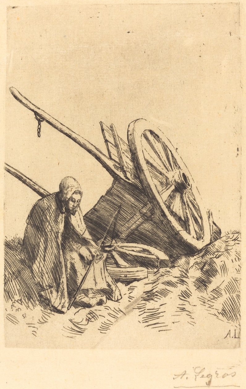 Broken Cart by Alphonse Legros