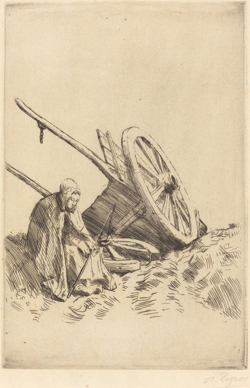 Broken Cart by Alphonse Legros