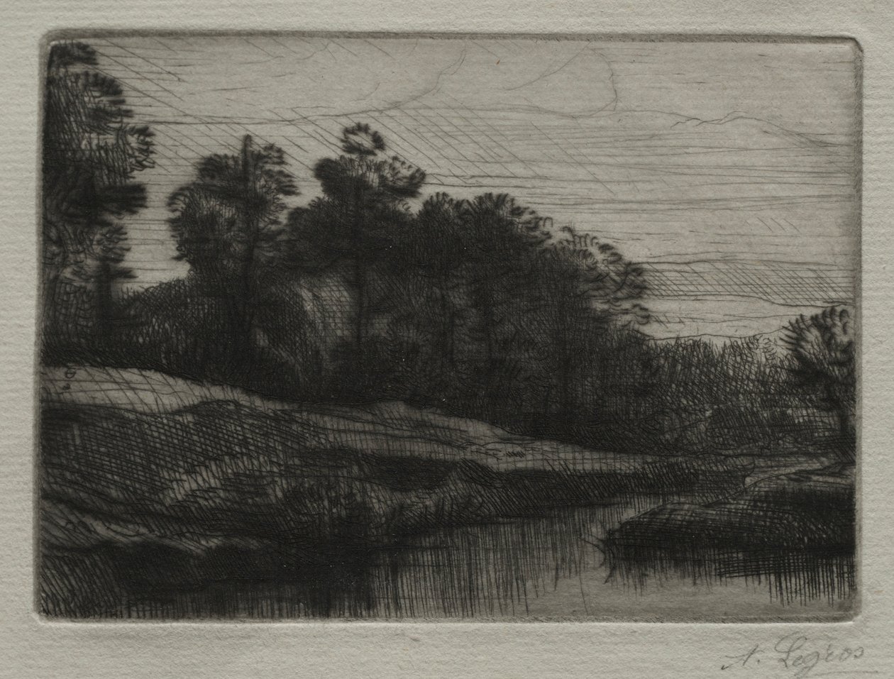 Evening by Alphonse Legros