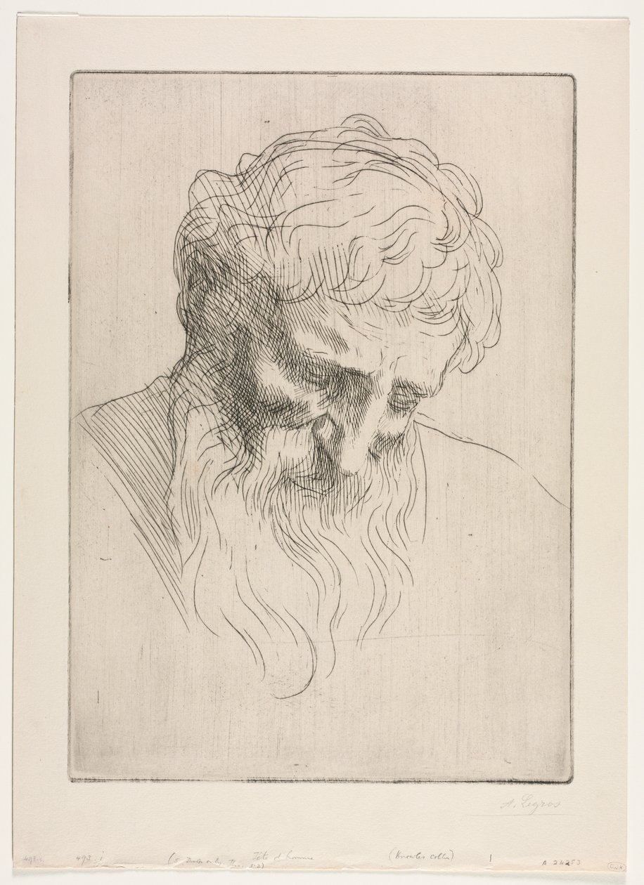Head of a Man by Alphonse Legros