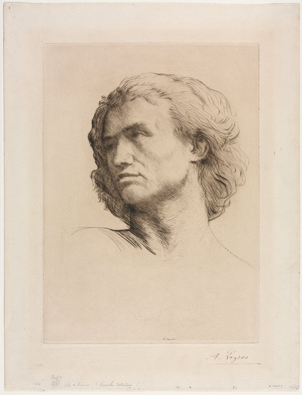 Head of a Man by Alphonse Legros