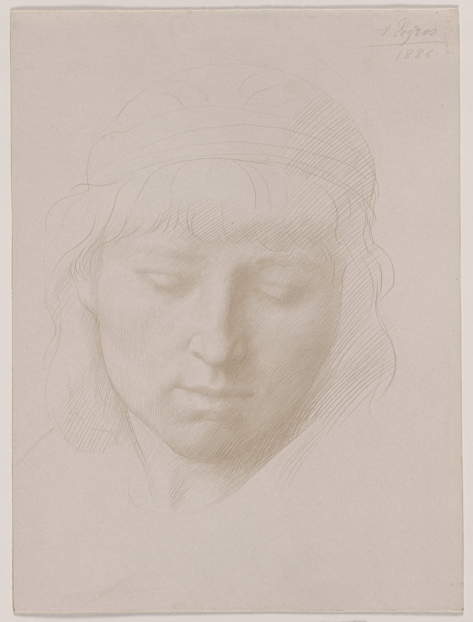 Head of a Man by Alphonse Legros