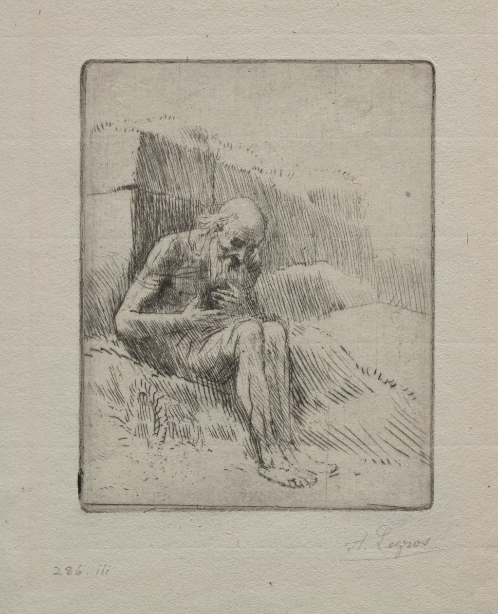 Job (Second Plate) by Alphonse Legros