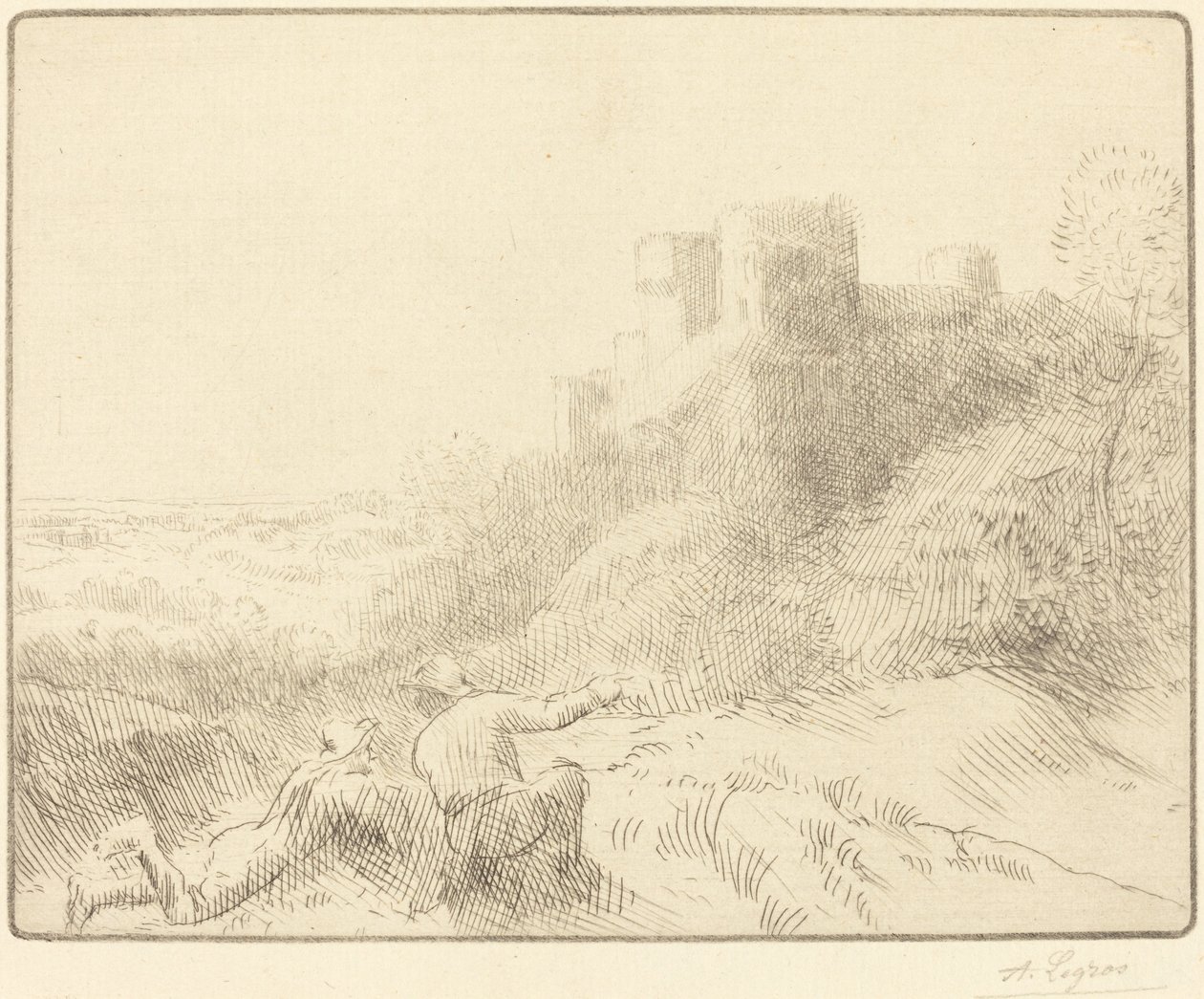 Old Chateau by Alphonse Legros