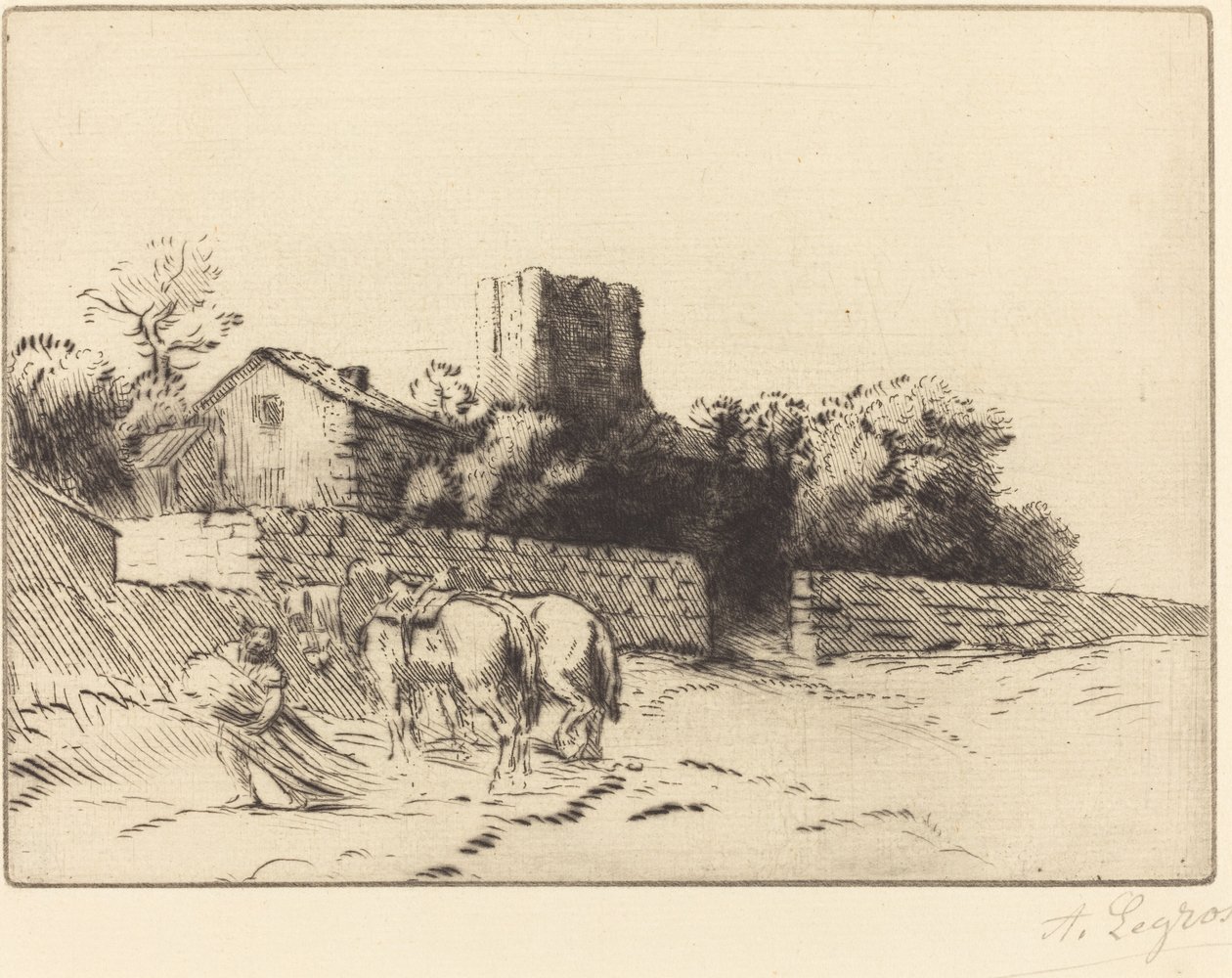 Rectory Wall by Alphonse Legros