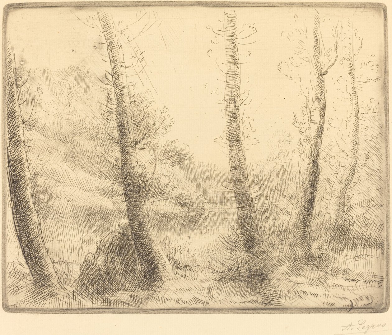 Small Lake by Alphonse Legros