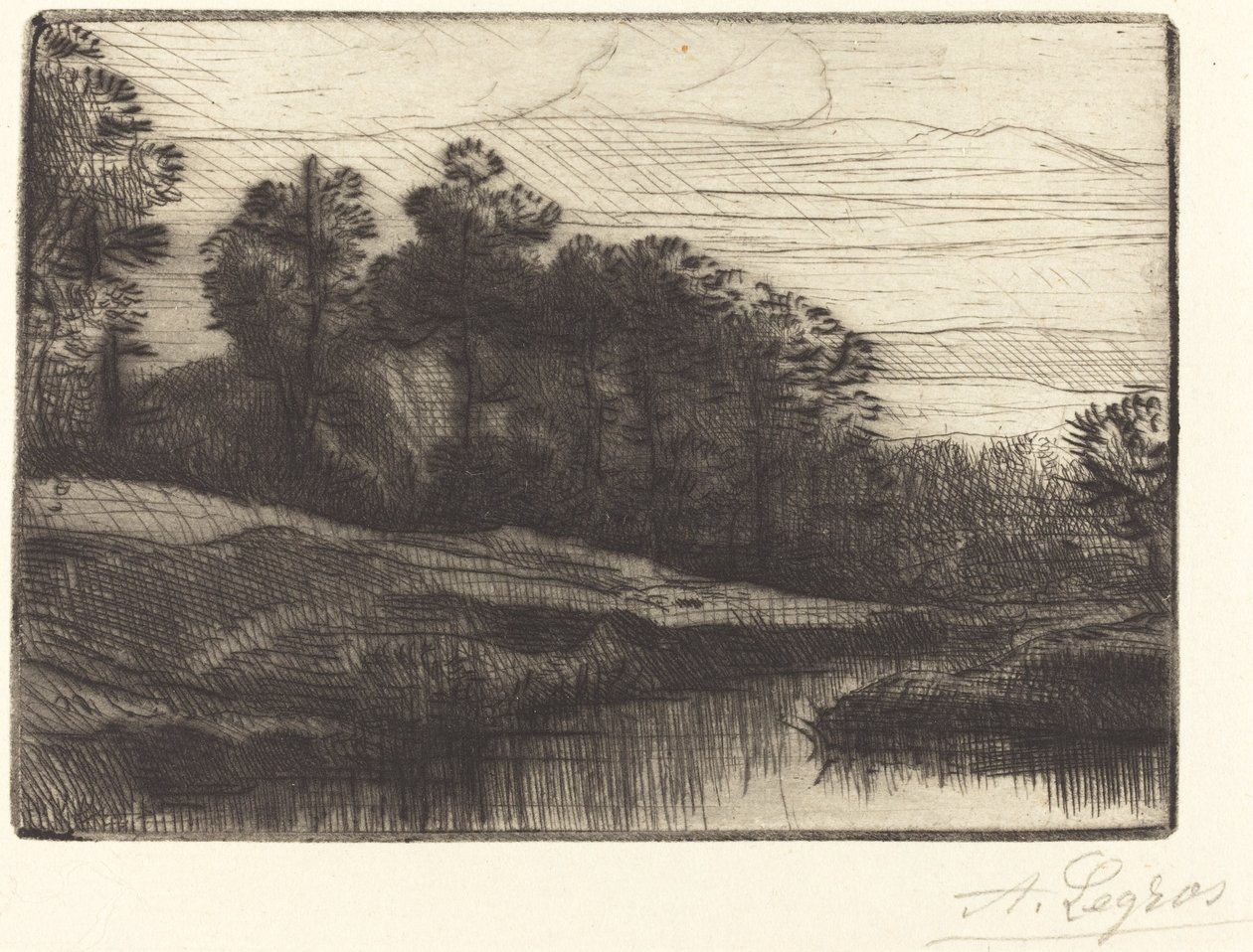 Sunset by Alphonse Legros