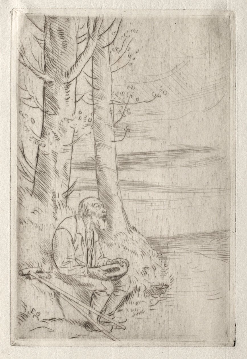 The Blind Beggar by Alphonse Legros