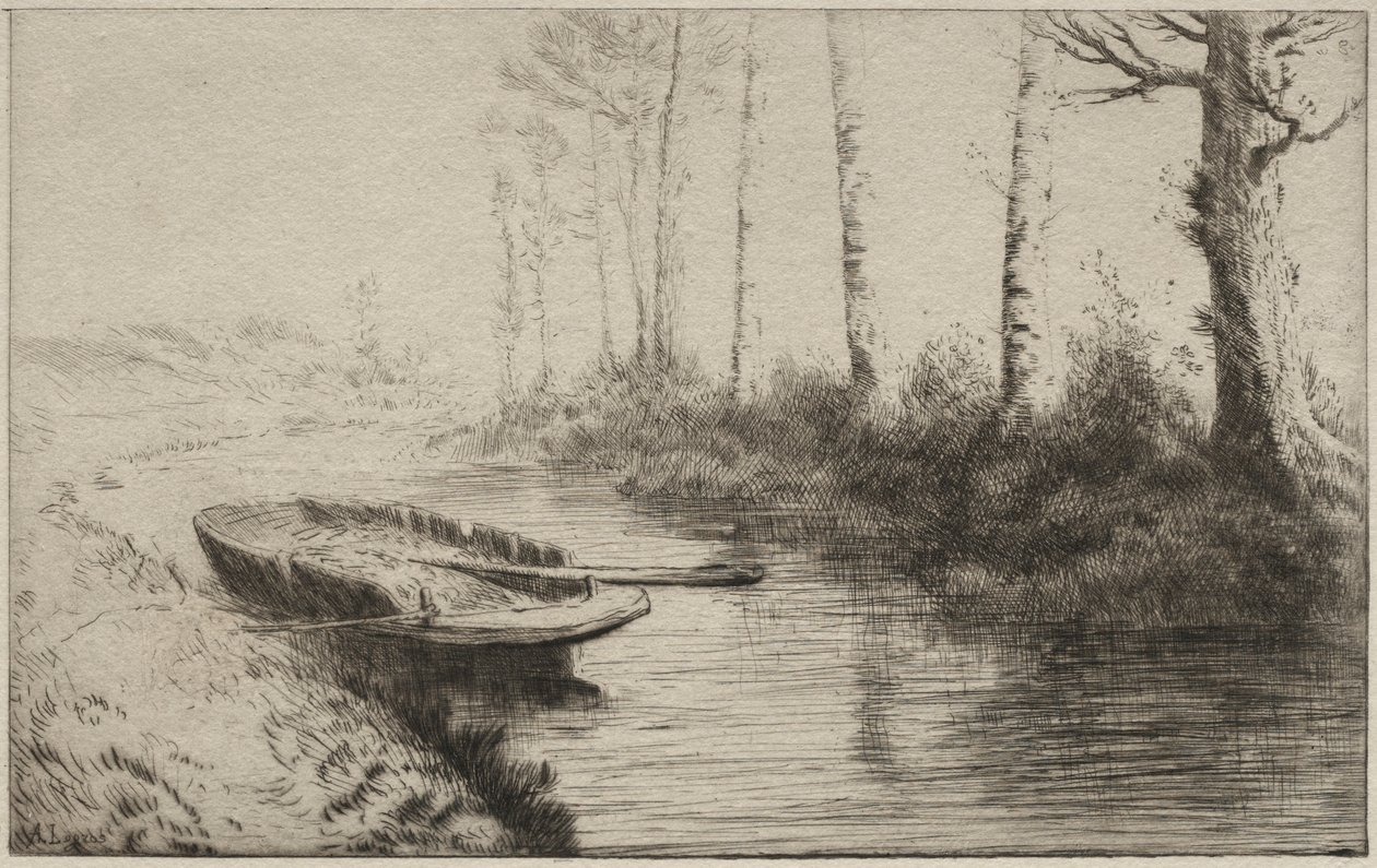 The Canal, Morning by Alphonse Legros