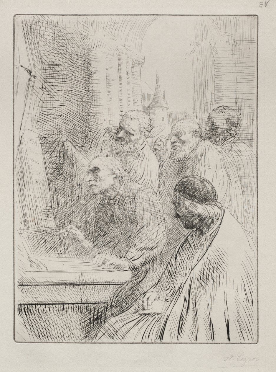 The Monks in Church by Alphonse Legros