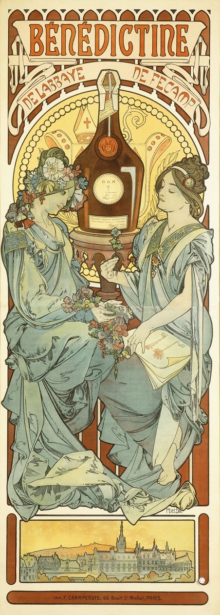 Benedictine by Alphonse Mucha