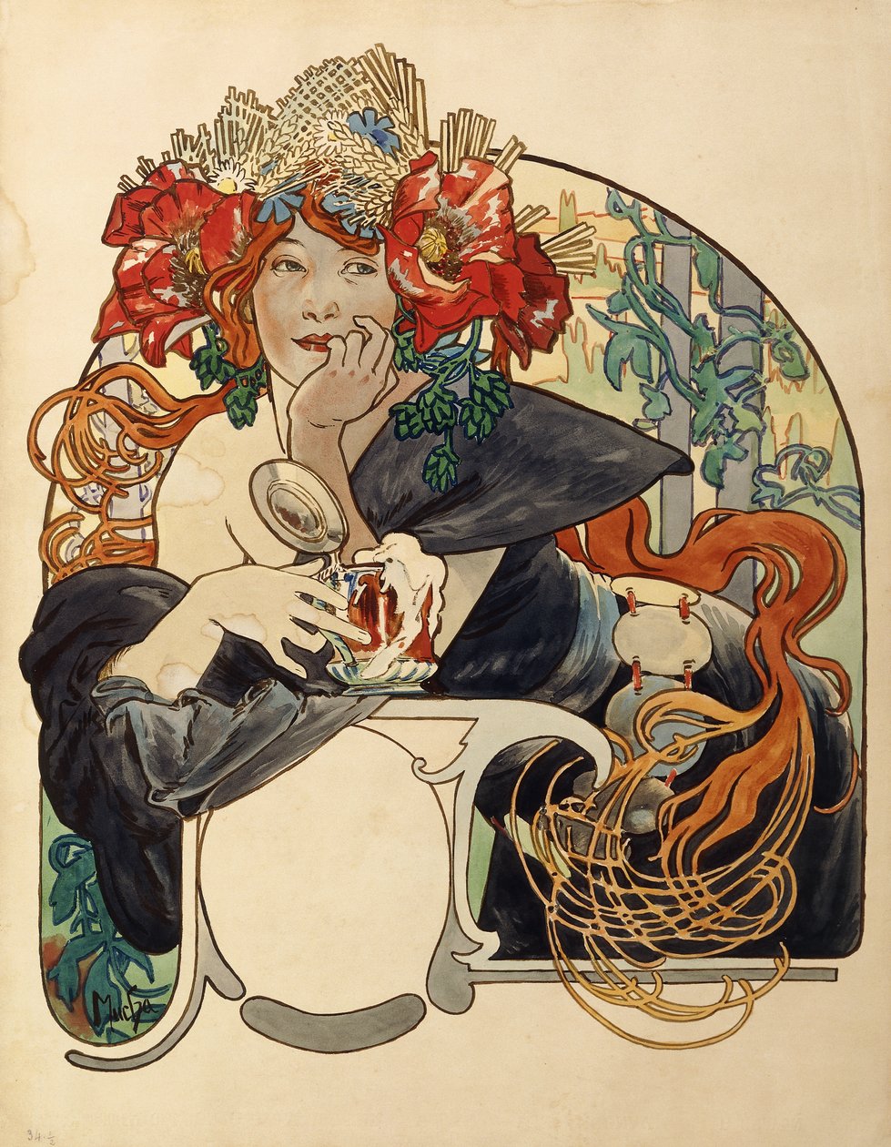 Biere de la Meuse by Alphonse Mucha