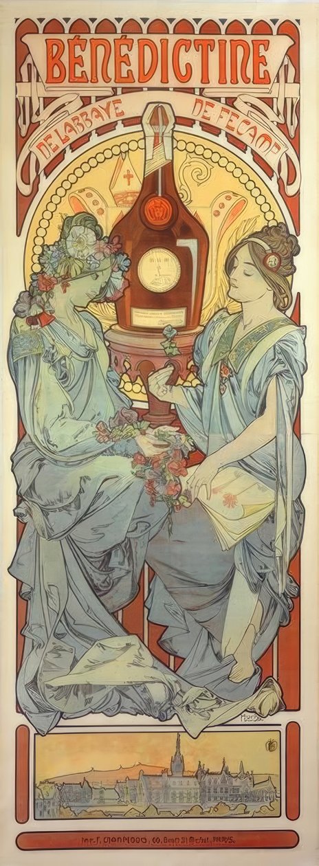 Benedictine by Alphonse Mucha