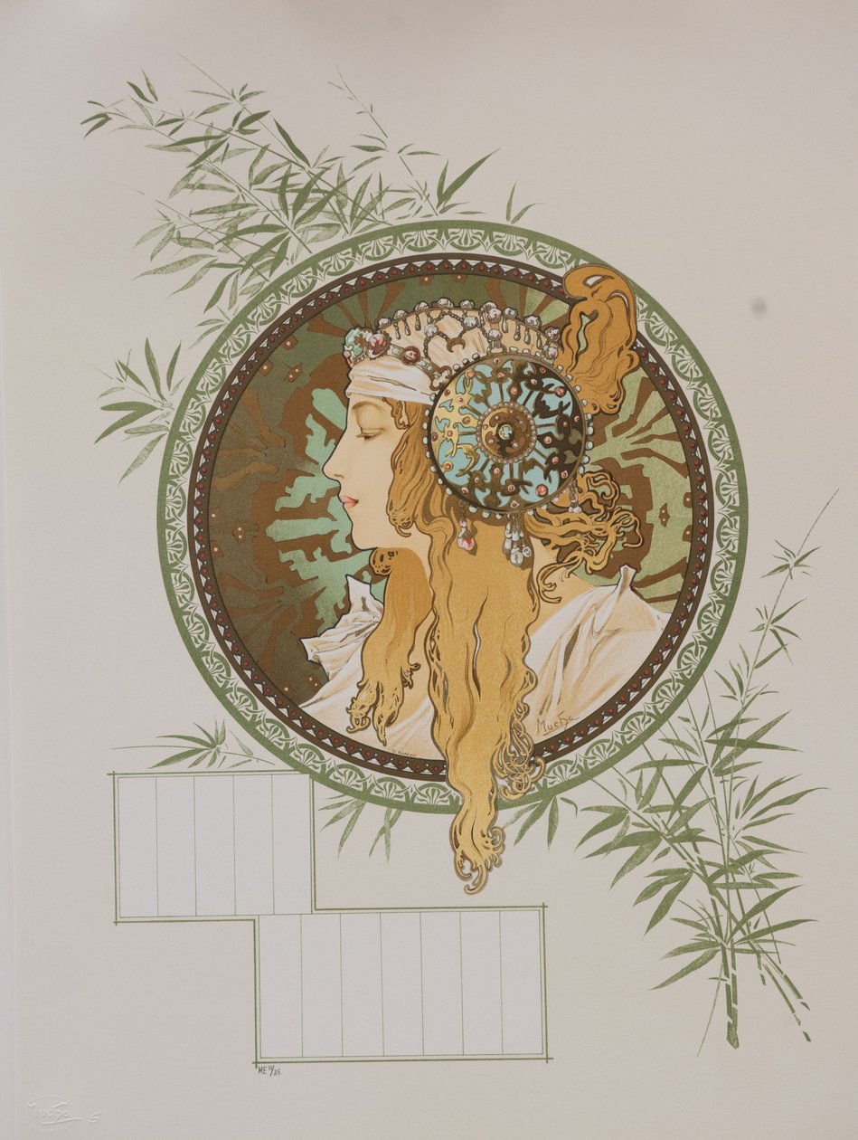 Byzantine Heads: Blonde Calendar by Alphonse Mucha