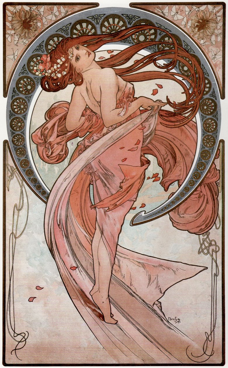 Dance from the series The Arts by Alphonse Mucha
