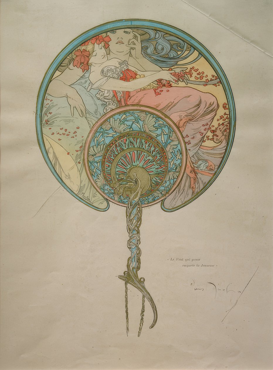 Design for a Fan by Alphonse Mucha