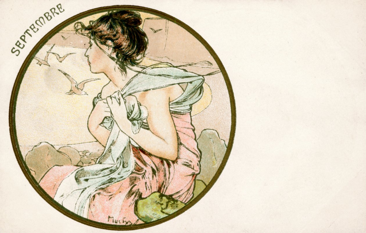 September, 1900 by Alphonse Mucha
